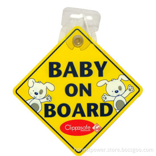 Baby on board sign, made of PP, customized sizes and designs are welcome